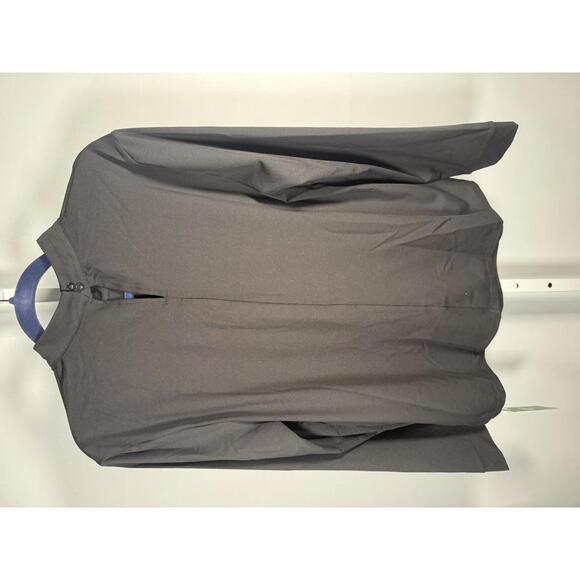 NWT Halara Stand Collar Back Long Sleeve Work Blouse Black M - Picture 12 of 13